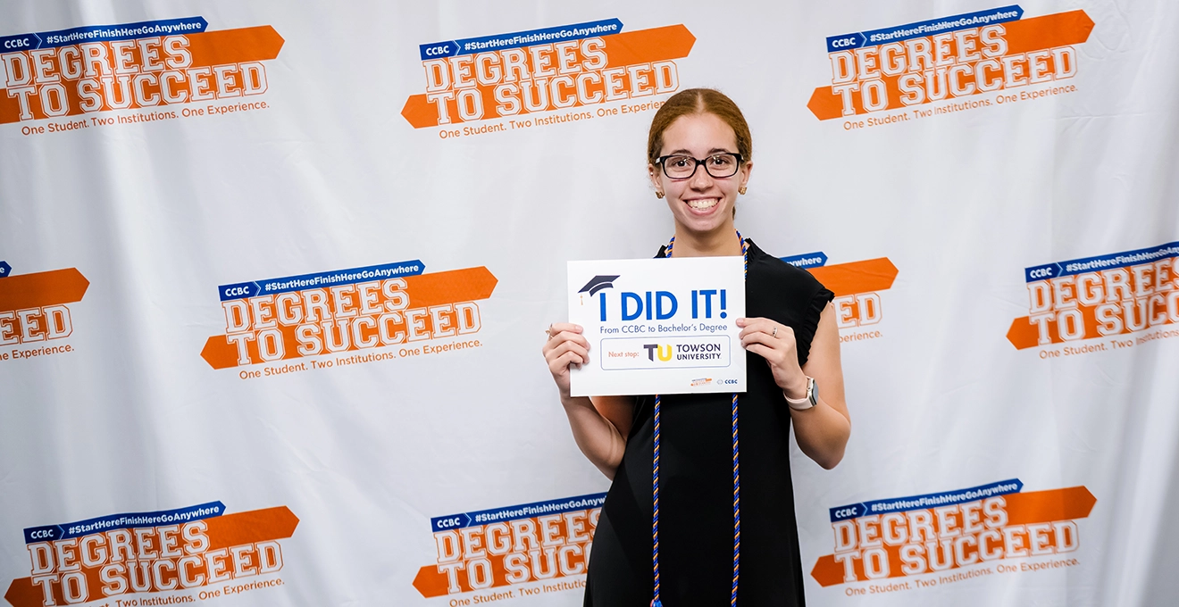 Graduate at Degrees to Succeed completion ceremony