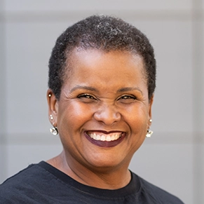 Older female student smiling