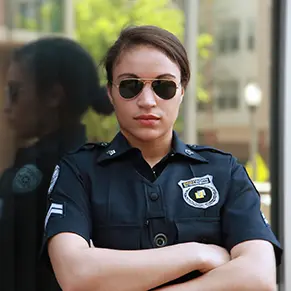 photo of a special police woman.