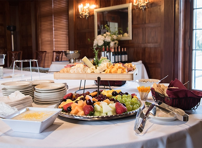 Food spread at an event