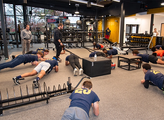 Students working out